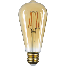 Лампа світлодіодна Hopfen FIL Amber ST64 8 Вт E27 2800 К 220 В жовта