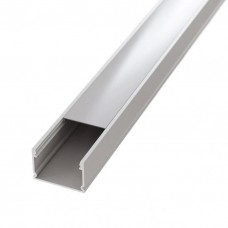 Профиль HOPFEN  для LED ленты ALUM-PROF 2м WH (в комплекте заглушки, крепление, рассеиватель))