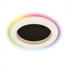Світильник настінно-стельовий LED  WONDER  40Вт, 3000-6000К+Aurora Borealis RGB, 300-4400 Лм, з пультом ДК, Ø400мм, білий/хром, алюміній/акріл, V-Watt