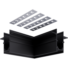 Комплектующие для трековых светильников - Угловой соединитель B003-20-90° (Embedded inside corner) BK