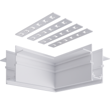 Комплектуючі для трекових світильників - Кутовий з'єднувач B003-20-90° (Embedded inside corner) WH
