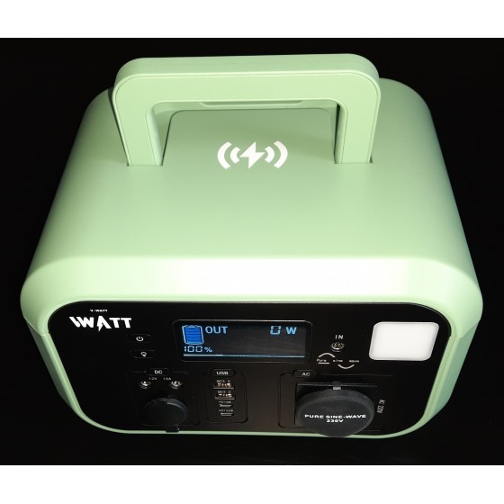 Зарядная станция электрическая портативная V-WATT ALPHA 600 W Green