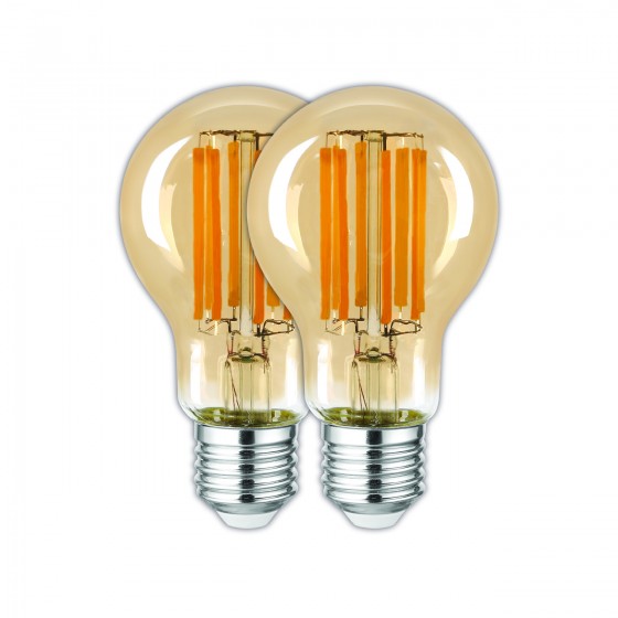 Лампа FIL V-WATT Amber A60 8W E27 2800K-A 640Lm 2 шт/уп
