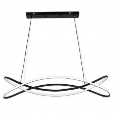 Люстра LED Astrid-100Вт BK, 100W, 3000-6400К, 300-8500lm, 880×185мм, алюм., черный, д/к, ULLATUS