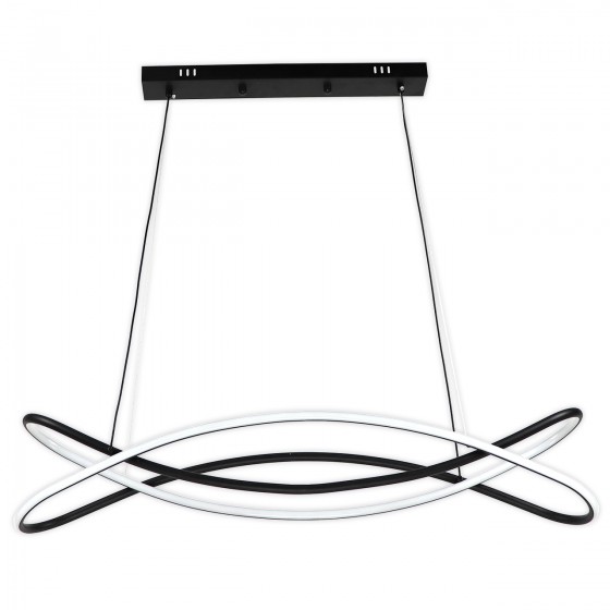 Люстра LED Astrid-100Вт BK, 100W, 3000-6400К, 300-8500lm, 880×185мм, алюм., черный, д/к, ULLATUS Люстра LED Astrid-100Вт BK, 100W, 3000-6400К, 300-8500lm, 880×185мм, алюм., черный, д/к, ULLATUS