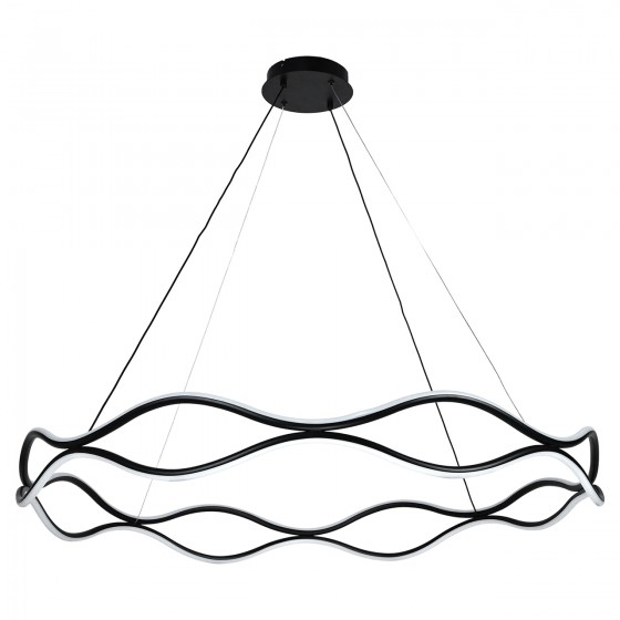Люстра LED Astrid-132Вт BK, 132W, 3000-6400К, 300-11220lm, 1000мм, алюм., черный, д/к, ULLATUS