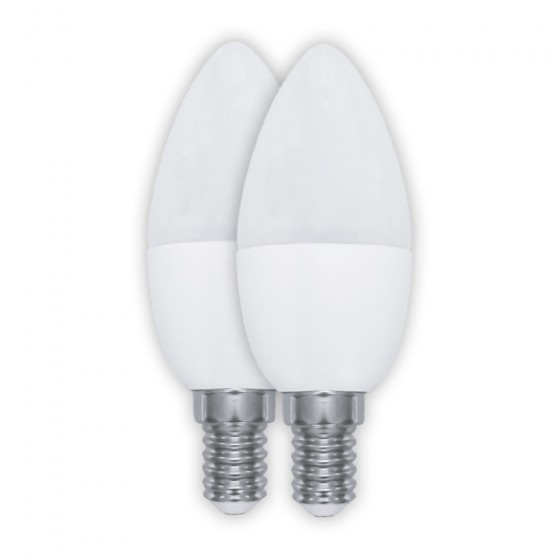 Лампа LED ULLATUS C37 8W E14 4500К 640 Lm 2 шт/уп