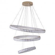 Люстра подвесная хрустальная LED CRISTAL-ART 264Вт GD 4500K, 22440Лм 400+600+800мм зол. NEW ARTIER