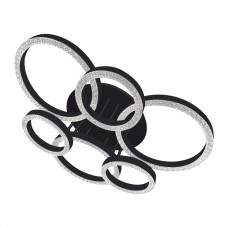 Люстра LED Christy-R-120Вт BK, 3000-6000К, 300-9600 Лм, пульт ДУ, 640х640х125мм, чор. NEW ARTIER