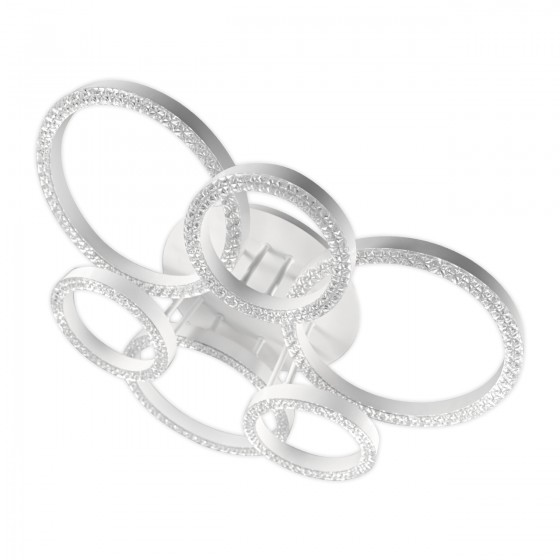 Люстра LED Christy-R-120Вт WH, 3000-6000К, 300-9600 Лм, пульт ДУ, 640х640х125мм, біл. NEW ARTIER