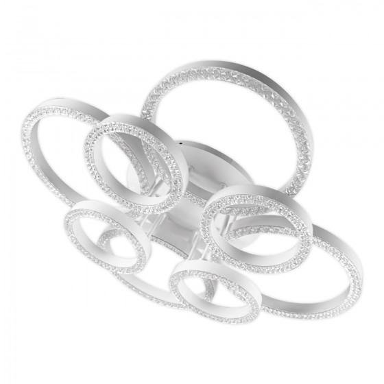 Люстра LED Christy-R-150Вт WH, 3000-6000К, 300-12000 Лм, пульт ДУ, 615х615х125мм, біл. NEW ARTIER