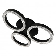 Люстра LED Christy-R-44Вт BK, 3000-6000К, 300-3520 Лм, пульт ДУ, 385х385х85мм, чор. NEW ARTIER