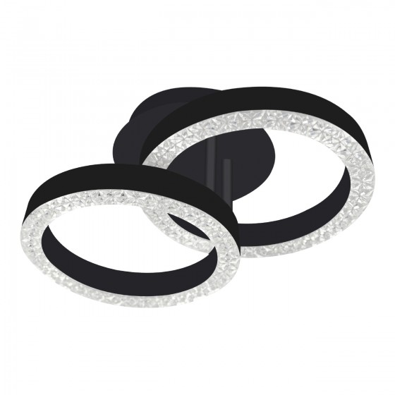 Люстра LED Christy-R-48Вт BK, 3000-6000К, 300-3840 Лм, пульт ДУ, 320х195х125мм, чор. NEW ARTIER