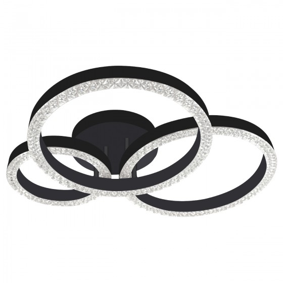 Люстра LED Christy-R-64Вт BK, 3000-6000К, 300-5120 Лм, пульт ДУ, 490х415х125мм, чор. NEW ARTIER