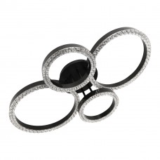 Люстра LED Christy-R-80Вт BK, 3000-6000К, 300-6400 Лм, пульт ДУ, 660х465х125мм,чор. NEW ARTIER