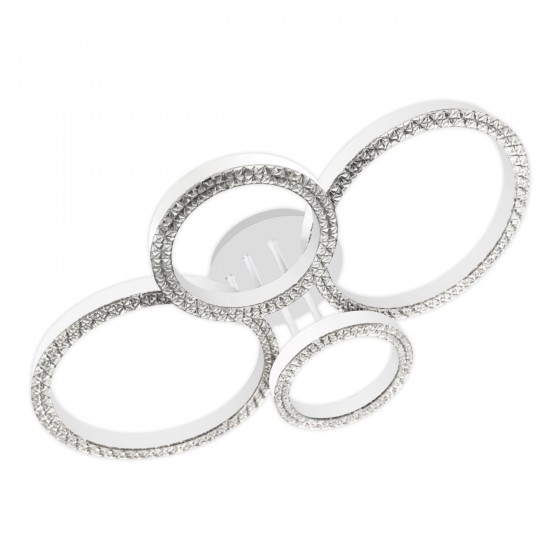 Люстра LED Christy-R-80Вт WH, 3000-6000К, 300-6400 Лм, пульт ДУ, 660х465х125мм, біл. NEW ARTIER