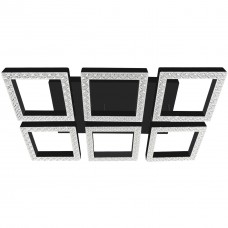 Люстра LED Christy-S-110Вт BK, 3000-6000К, 300-8800 Лм, пульт ДУ, 605х390х85мм, чор. NEW ARTIER