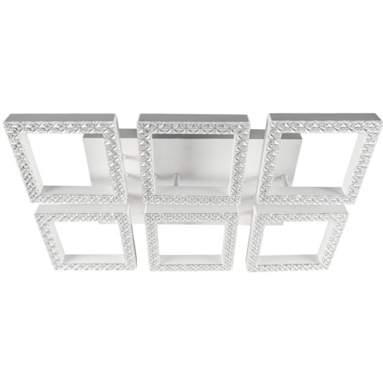 Люстра LED Christy-S-110Вт WH, 3000-6000К, 300-8800 Лм, пульт ДУ, 605х390х85мм, біл. NEW ARTIER