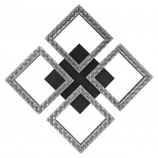 Люстра LED Christy-S-75Вт BK, 3000-6000К, 300-6000 Лм, пульт ДУ, 390х390х85мм, чорн. NEW ARTIER