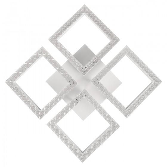 Люстра LED Christy-S-75Вт WH, 3000-6000К, 300-6000 Лм, пульт ДУ, 390х390х85мм, біл. NEW ARTIER