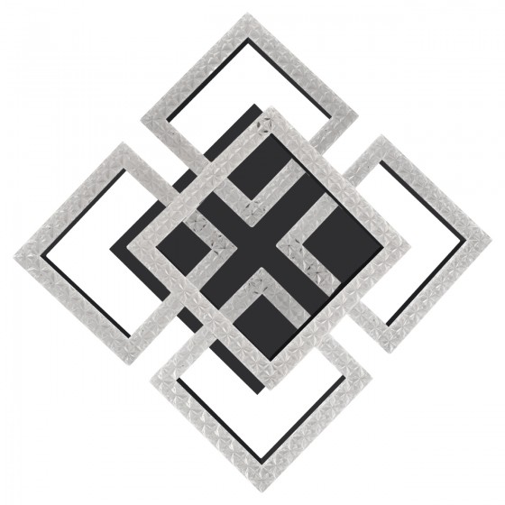 Люстра LED Christy-S-90Вт BK, 3000-6000К, 300-7200 Лм, пульт ДУ, 390х390х85мм, чор. NEW ARTIER