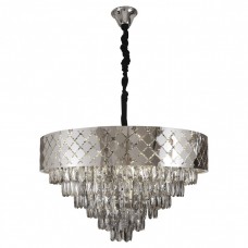 Люстра подвесная хрустальная Cris-Art Structa CH E14x18, 750x460мм, хром, метал, NEW ARTIER