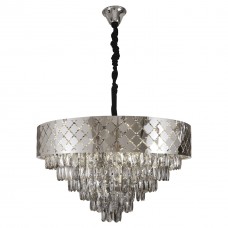 Люстра подвесная хрустальная Cris-Art Structa CH E14x8, 400x300мм, хром, метал, NEW ARTIER