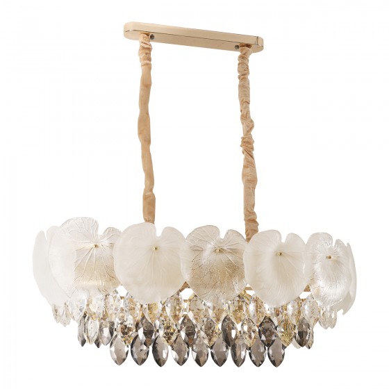 Люстра подвесная хрустальная Cris-Art Vela GL E14x12, 800x350x260мм, золото, метал, NEW ARTIER