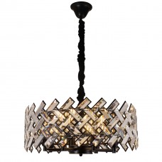 Люстра подвесная хрустальная Cris-Art Verta BK E14x10, 600x200мм, черный, метал, NEW ARTIER