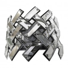 Бра хрустальная Cris-Art Verta BK E14x2, 260х200мм, черный, метал, NEW ARTIER