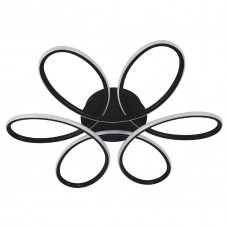 Люстра LED GEMINI 90Вт BK, 3000-6400К, 300-7650Лм, пульт ДУ, 500x495х110мм, чорний, метал, V-WATT