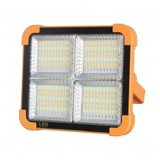 Прожектор акумуляторний LED AERE 30W ORANGE/BK, 2400mAH, 900 Lm, Type-C, solar panel, 3000-6500K, 170*150мм