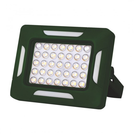 Прожектор акумуляторний LED SOLOPPGANG 35W GREEN, 1800mAH, 750Lm, TYPE-C, solar panel, 140*110*45мм