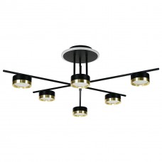 Светильник LIV GX53 C-6 BK+GL, 6xGX53,720x700x263мм, черный+золото, ULLATUS
