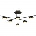 Светильник LIV GX53 C-6 BK+GL, 6xGX53,720x700x263мм, черный+золото, ULLATUS