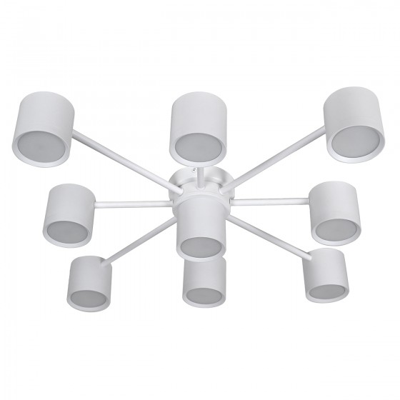 Светильник LIV GX53 C-8+1 WH, 9xGX53,750x750x140мм, белый, ULLATUS