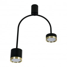 Светильник LIV GX53-2 CL BK+GL, 2xGX53, 343x85x488мм, черный+золото, ULLATUS