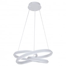 Люстра підвісна LED NILS 118Вт WH, 3000-6000К, 300-10030Лм, пульт ДУ, 500x500х125мм, білий, метал, HOPFEN