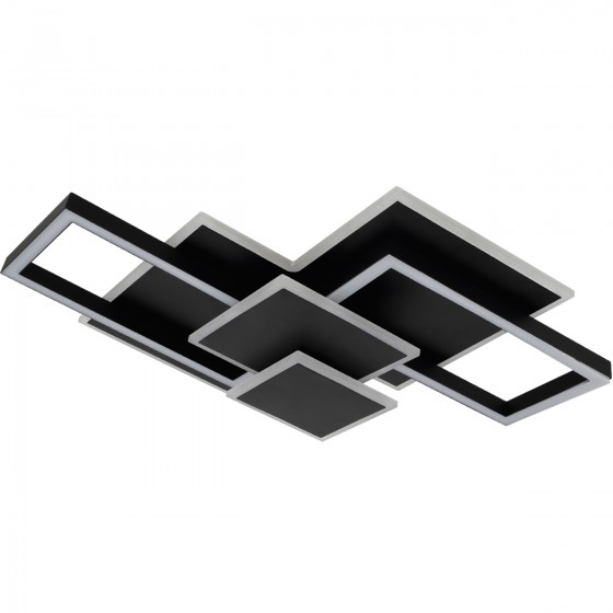 Люстра LED RIKDOM-110-BK 110Вт, 3000-6000К, 300-8800 Лм, пульт ДУ, 705×500мм, чорний, метал, V-WATT