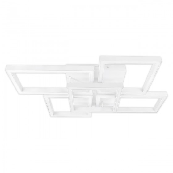 Люстра LED RIKDOM-5S WH 100Вт, 3000-6000К, 300-8000Лм, пульт ДУ, 710x490х95, алюм.,біл., Sensio