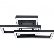 Люстра LED RIKDOM-60-BK 60Вт, 3000-6000К, 300-4800 Лм, пульт ДУ, 450×345мм, чорний,метал, V-WATT