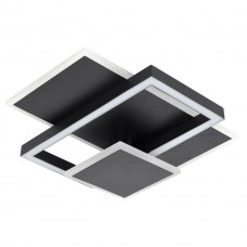 Люстра LED RIKDOM-62-BK 62Вт, 3000-6000К, 300-4960 Лм, пульт ДУ, 380×345мм, чорний метал, V-WATT