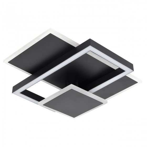 Люстра LED RIKDOM-62-BK 62Вт, 3000-6000К, 300-4960 Лм, пульт ДУ, 380×345мм, чорний метал, V-WATT