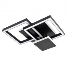 Люстра LED RIKDOM-75-BK 75Вт, 3000-6000К, 300-6000 Лм,пульт ДУ, 405×335мм, чорний, метал, V-WATT