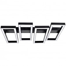 Люстра LED RIKDOM-75-CL-BK 75Вт, 3000-6000К, 300-6000 Лм, пульт ДУ, 570×345мм, чорний, метал, V-WATT