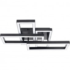 Люстра LED RIKDOM-77-BK 77Вт, 3000-6000К, 300-6160 Лм, пульт ДУ, 550×453мм, чорний, метал, V-WATT