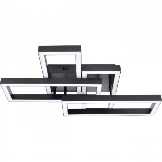 Люстра LED RIKDOM-77-BK 77Вт, 3000-6000К, 300-6160 Лм, пульт ДУ, 550×453мм, чорний, метал, V-WATT