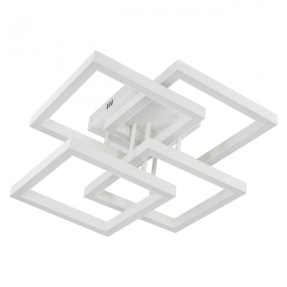 Люстра LED RIKDOM-85-WH 85Вт, 3000-6000К, 300-6800 Лм, пульт ДУ, 410×410мм, білий, метал, V-WATT