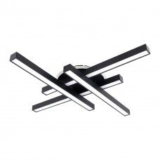 Люстра LED Rainart-4-1 BK 75Вт, 3000-6000К, 300-6000 Лм, пульт ДУ, 700×700мм, чорний, NEW ARTIER