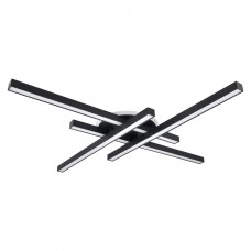 Люстра LED Rainart-4-1-L BK 85Вт, 3000-6000К, 300-6800 Лм, пульт ДУ, 900×900мм, чорний, NEW ARTIER